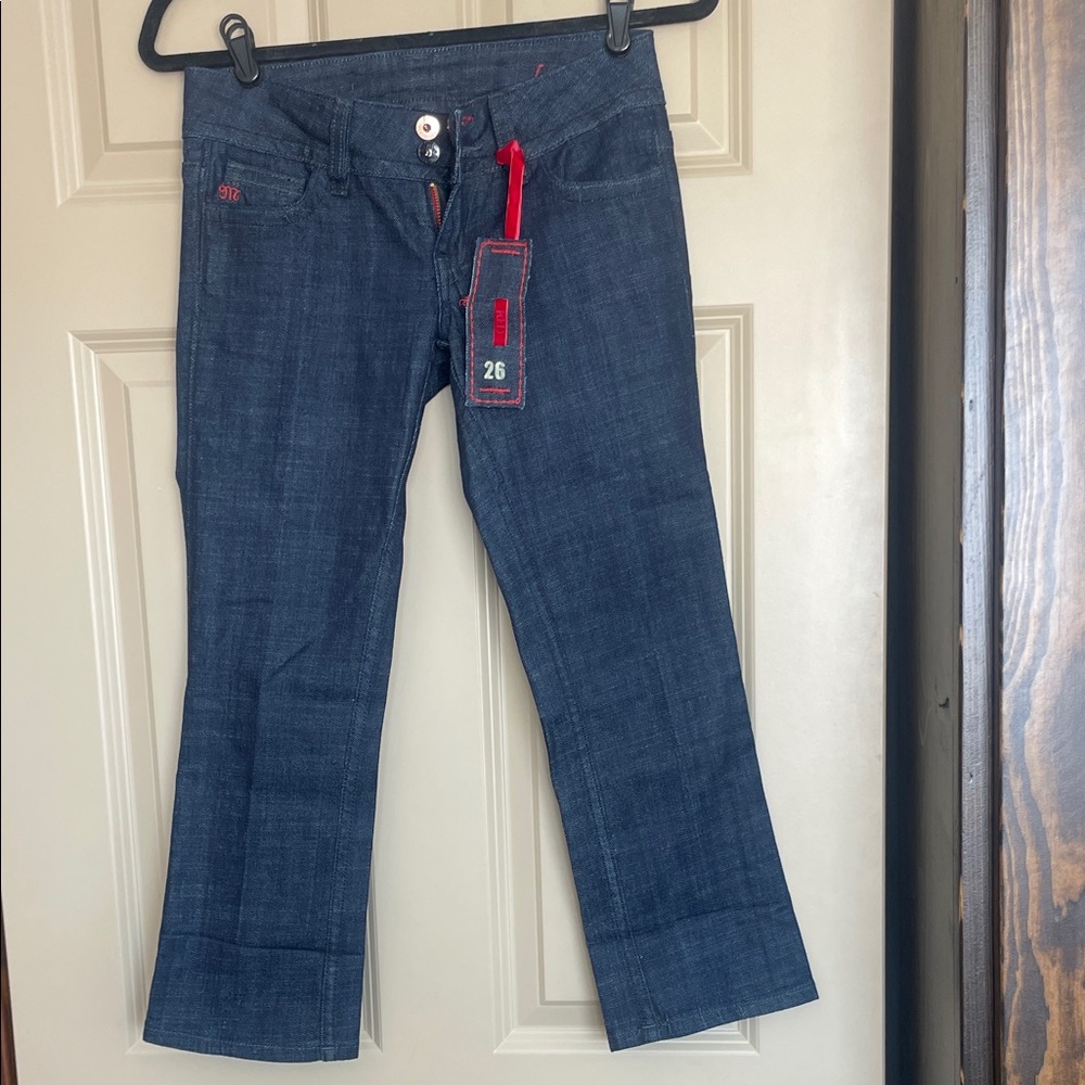 Miss Me Dark Blue Cropped Jeans